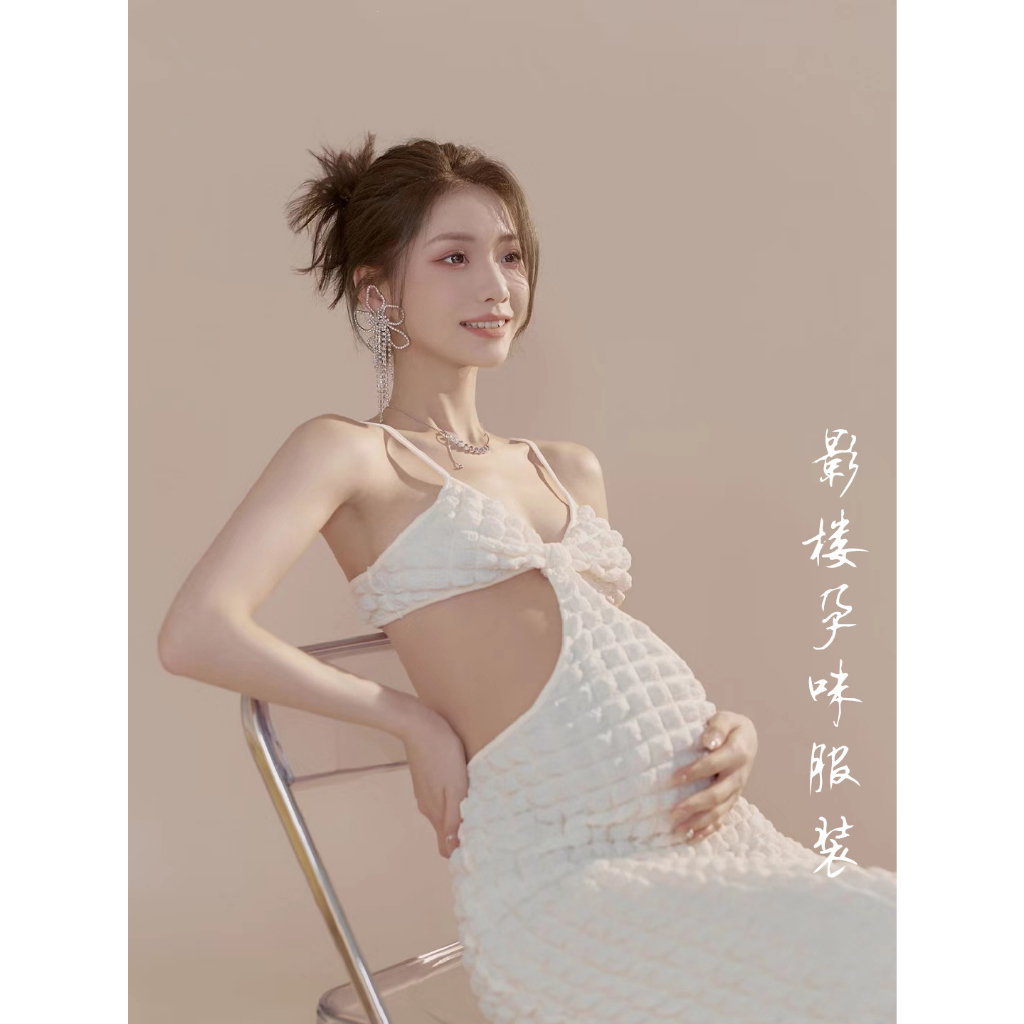 CÓ SẴN Đầm Bầu Váy Bầu Chụp Ảnh Nghệ Thuật Ôm Body Sang Chảnh CA101