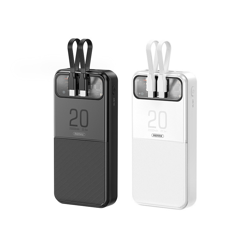 Pin dự phòng sạc nhanh Remax RPP-620 STERVUI 20000mAh tích hợp 2 cáp - hỗ trợ QC 22.5W và PD 20W