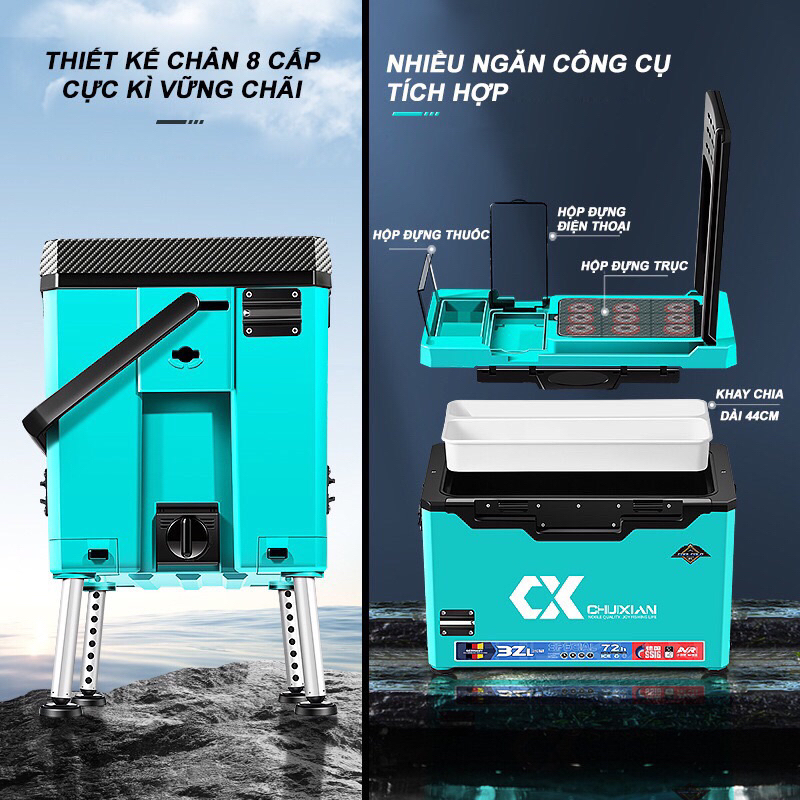Thùng câu đài chuxian 32 lít hàng loại 1 chính hãng siêu bền