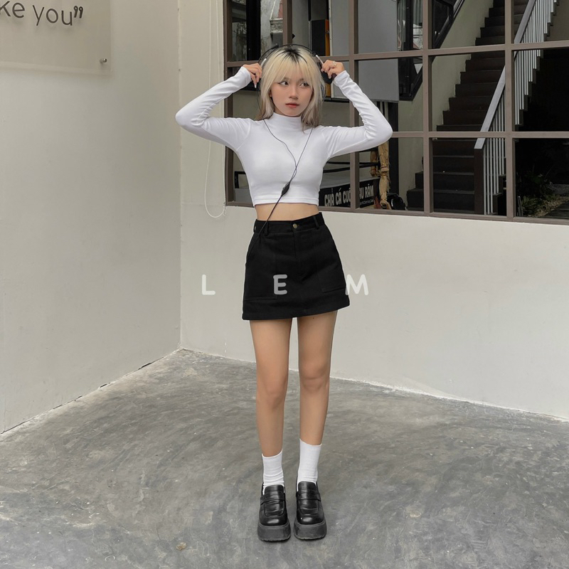 ÁO CROPTOP CỔ LỌ