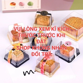 Hộp pet vuông/tròn đựng bánh trung thu, bánh dứa 50g - 80g -100g  47- 50 cái