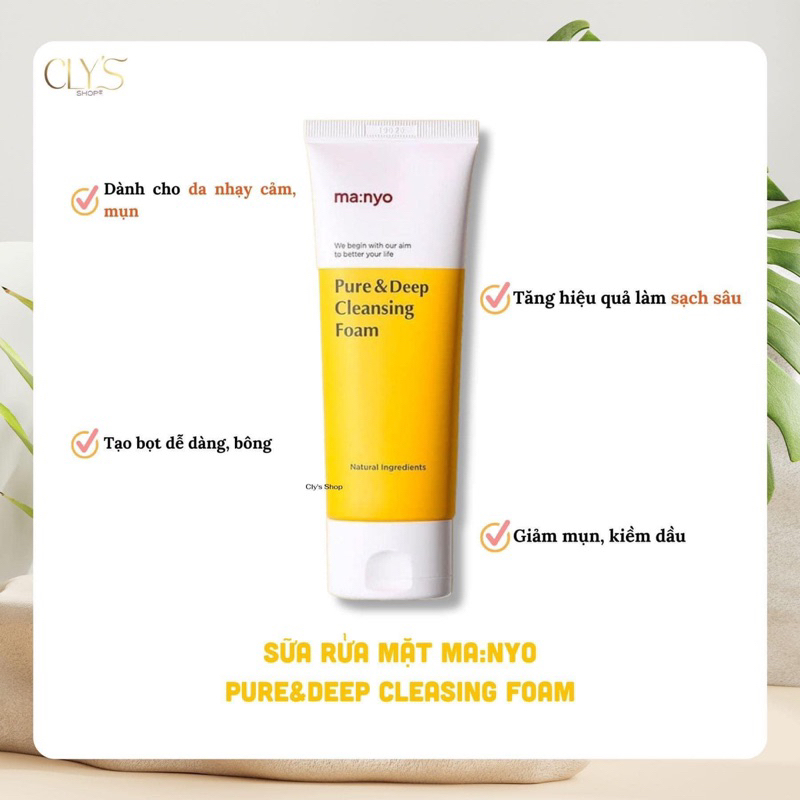 Sữa rửa mặt ma:nyo Pure & Deep Cleansing Foam Chuyên dụng