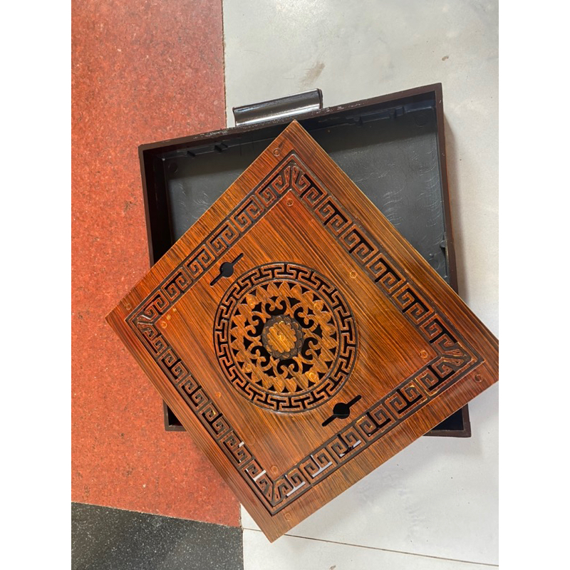 Khay trà Minh Hải bằng nhựa giả gỗ 28 x 28 cm