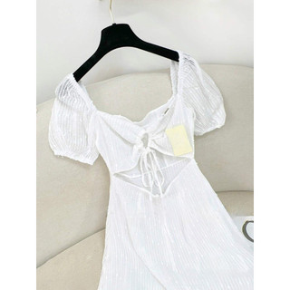 ĐẦM MAXI TAY PHỒNG ĐAN LƯNG SAU