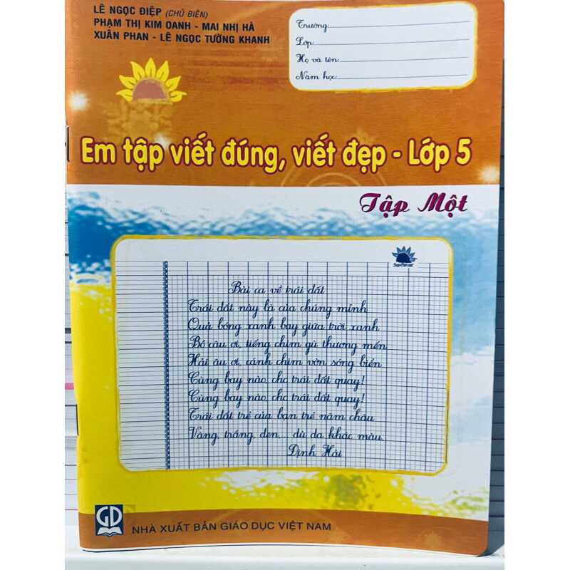 Em tập viết đúng viết đẹp lớp 5