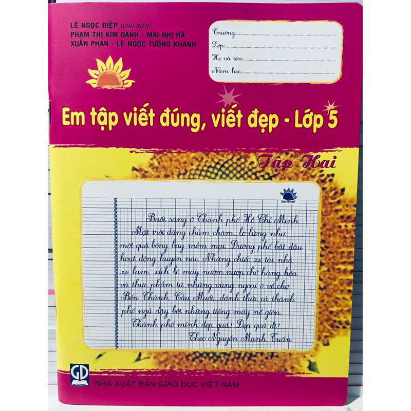 Em tập viết đúng viết đẹp lớp 5