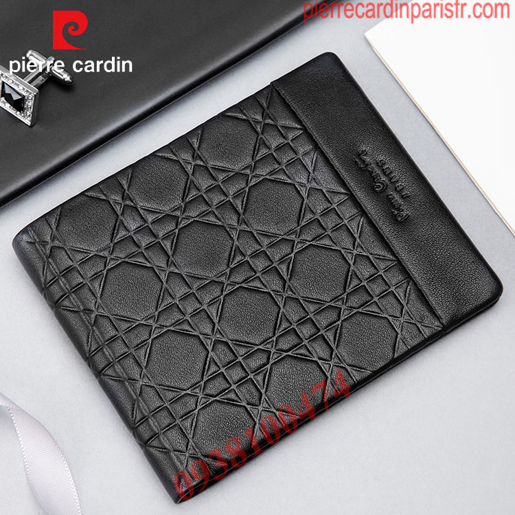 Ví da nam Pierre Cardin chính hãng da bò thật ví ngang PCJ2068