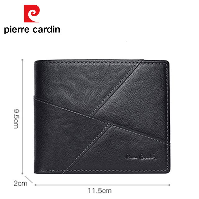 Ví da Pierre Cardin chính hãng da bò thật kết cấu da nổi bật ví ngang PCJ2067