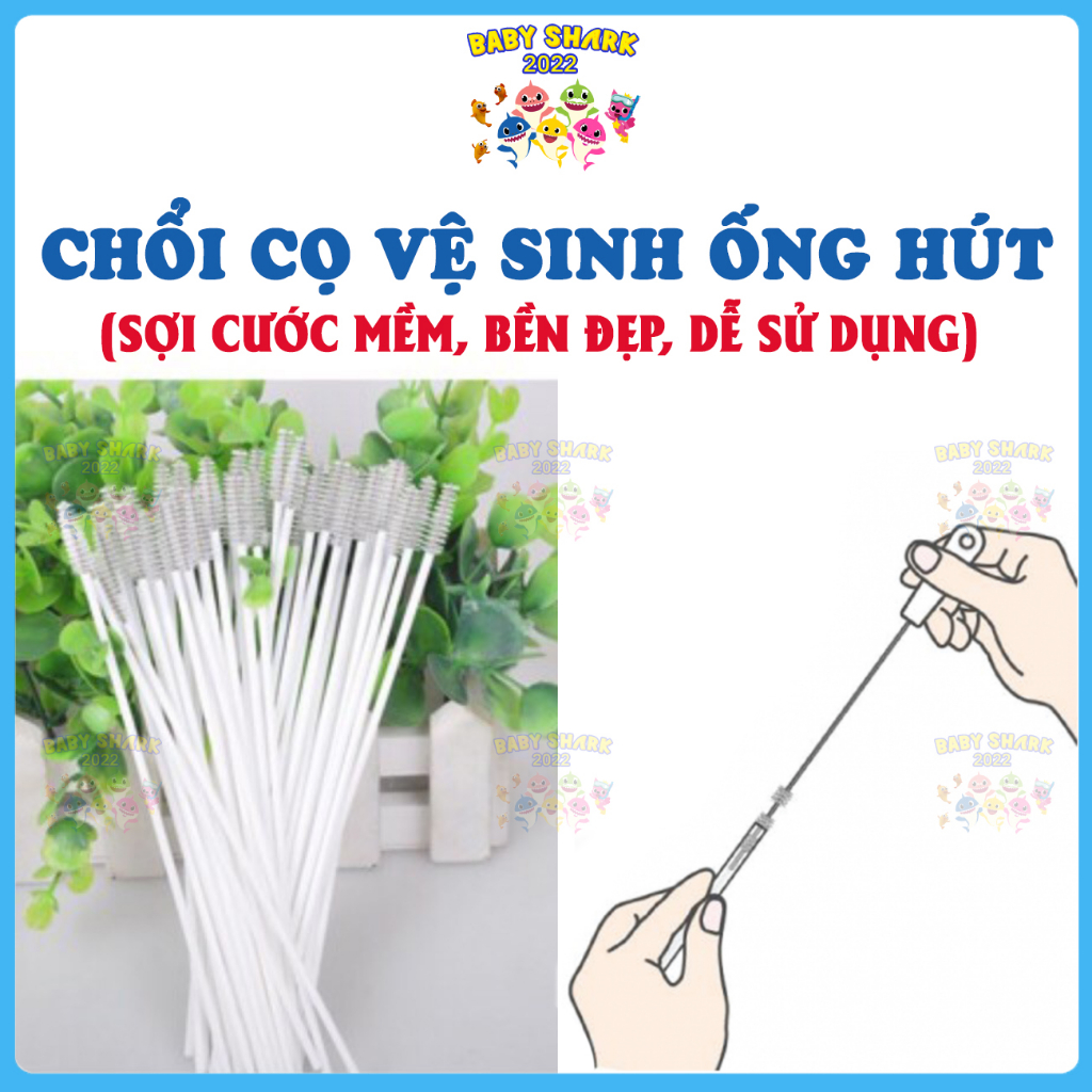 Chổi cọ rửa vệ sinh ống hút bình tập uống cho bé