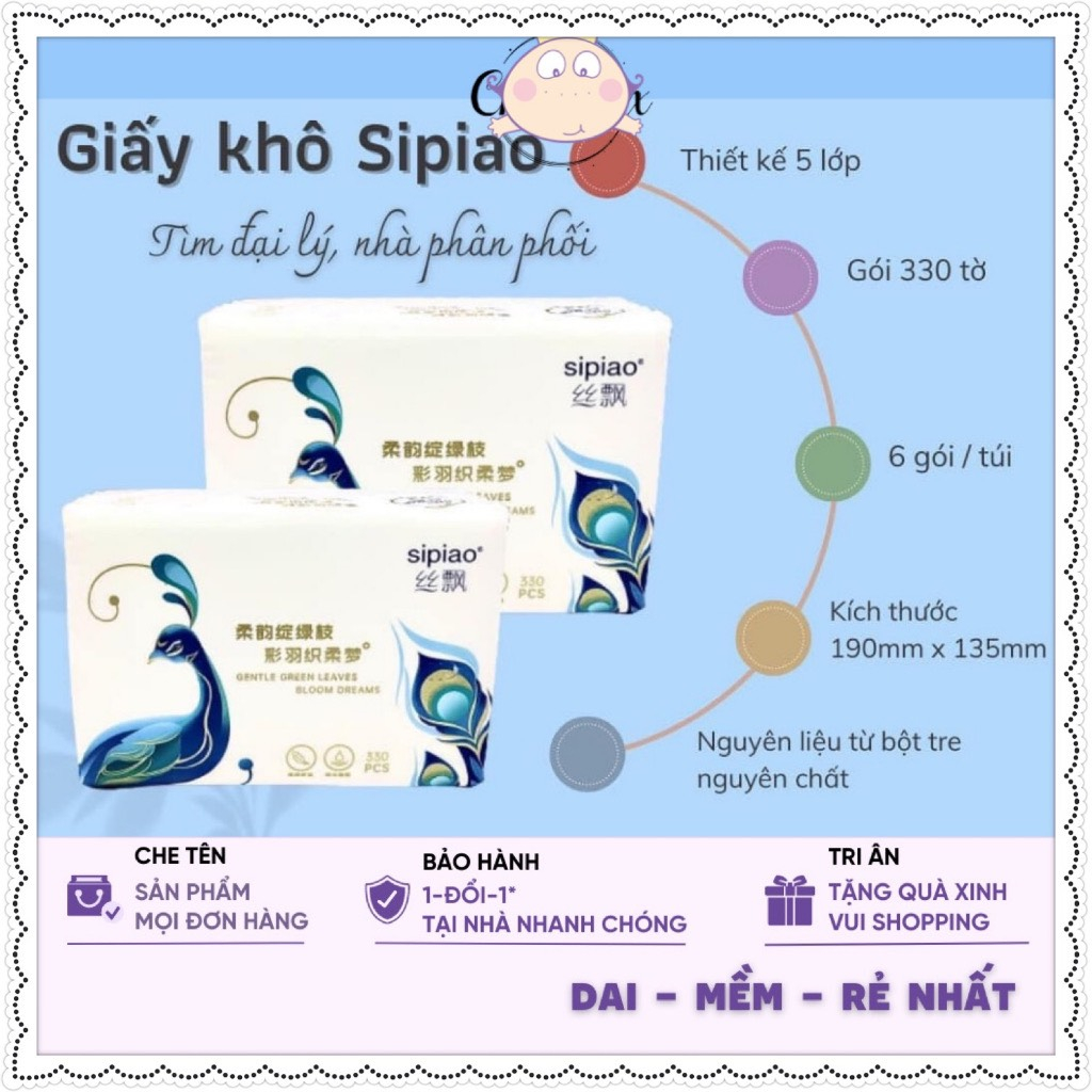 Combo 6 bich giấy khô sipao nội địa trung hàng cao cấp