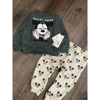 Bộ nỉ Mickey xanh C&A sz 0/3M