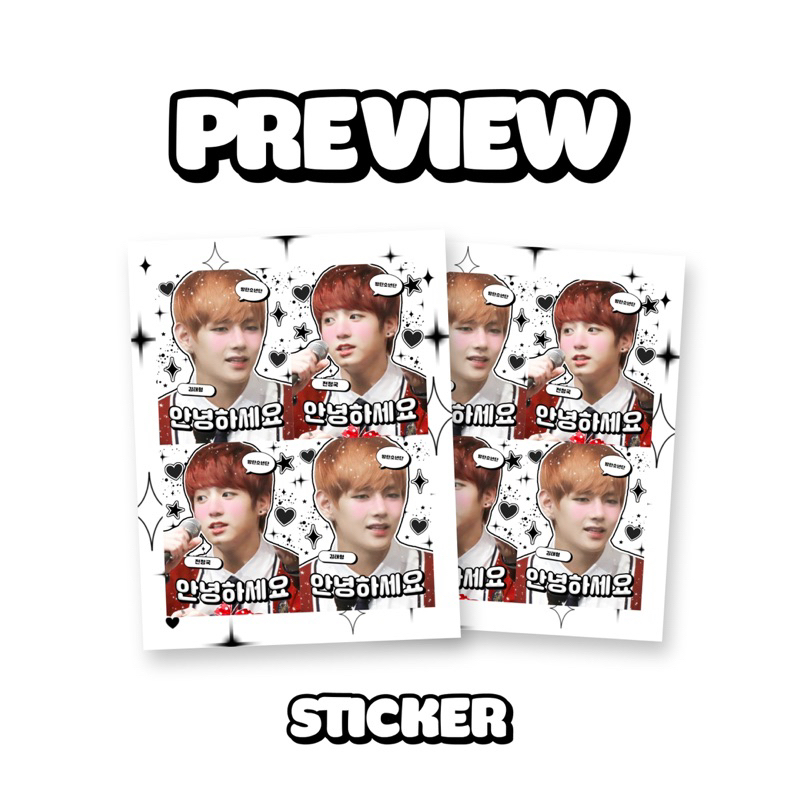 Set sticker niêm phong 7x9cm TaeKook