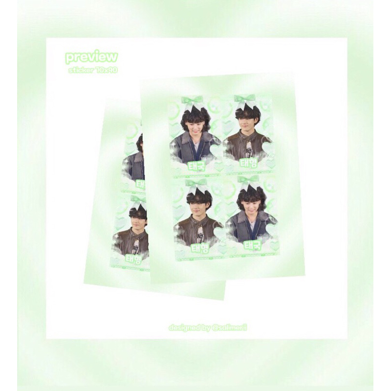 Set sticker niêm phong 7x9cm TaeKook