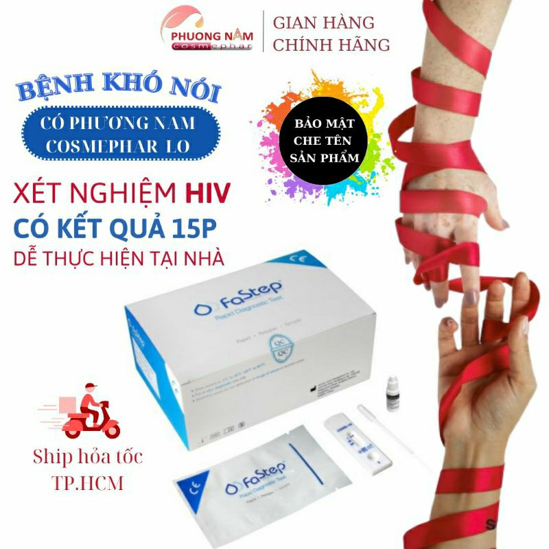 (HỎA TỐC HCM) Que thử nhanh HIV tại nhà Fastep USA kết quả chính xác đến 99% [Che Tên Sản Phẩm]