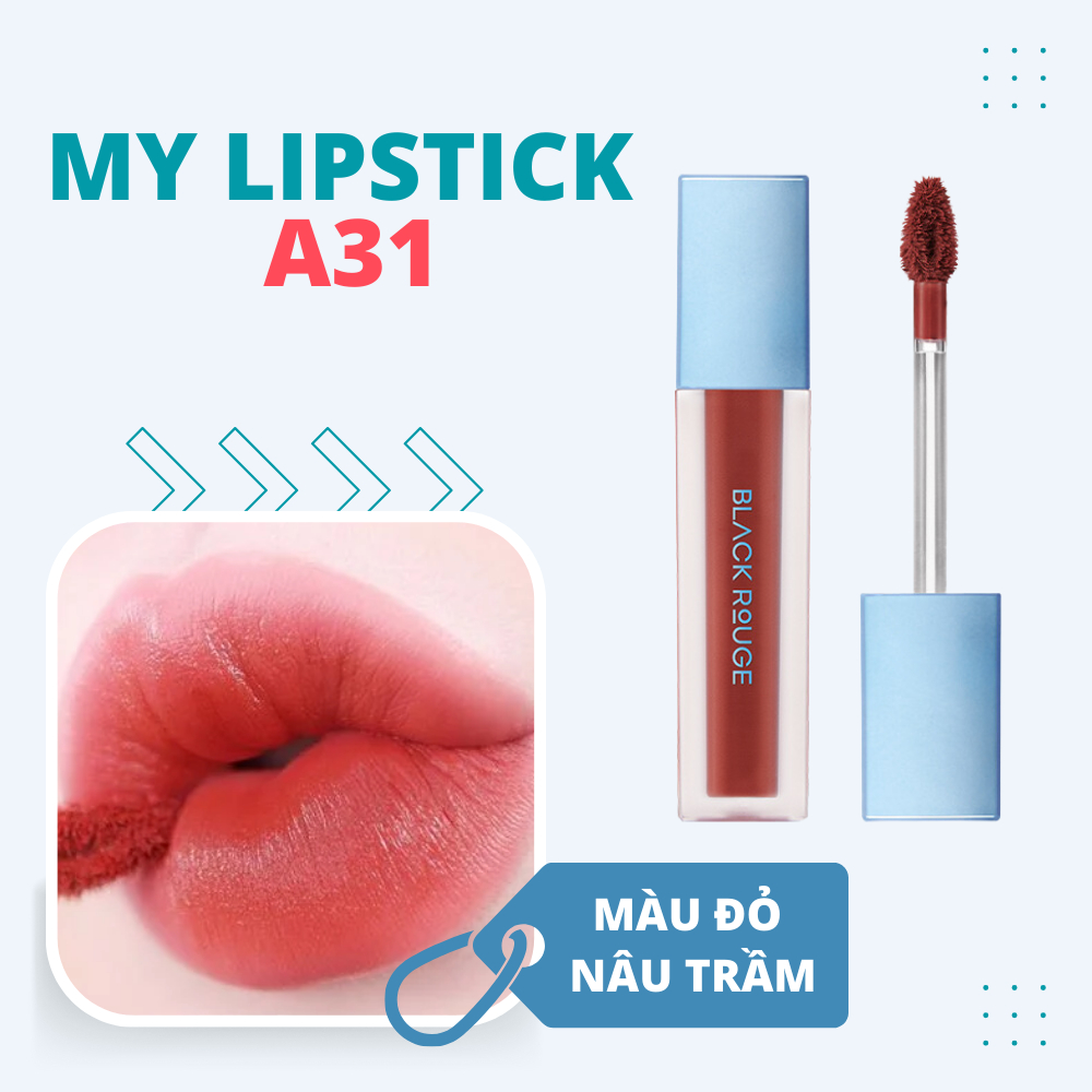 Son Kem.Black. Rouge.Air Fit Velvet Tint Ver 6 Màu A28 A31 A32_VENAXA SHOP