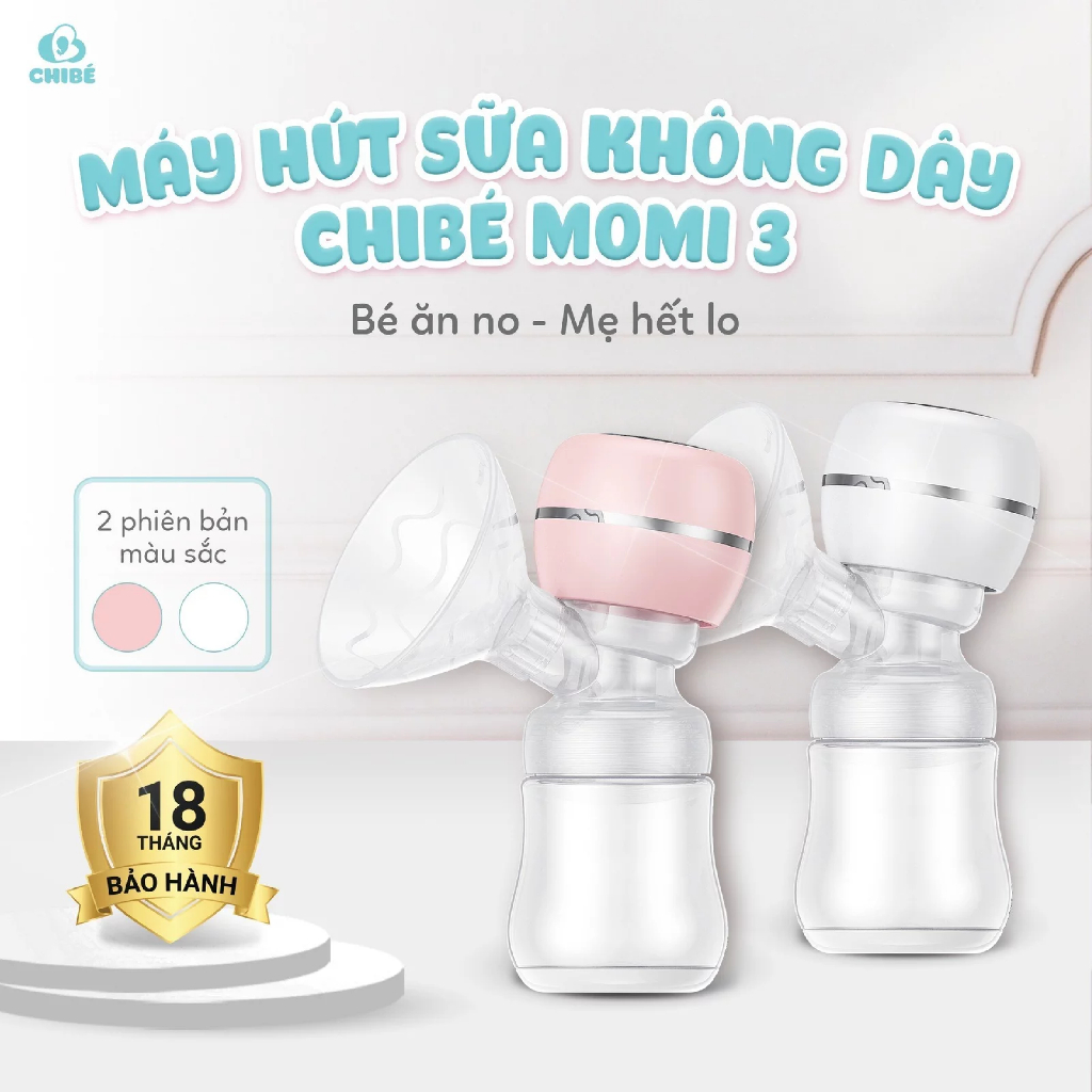 MÁY HÚT SỮA ĐƠN KHÔNG DÂY CHIBÉ MOMI 3 - TẶNG ÁO HÚT SỮA - BẢO HÀNH VÀNG 18 THÁNG