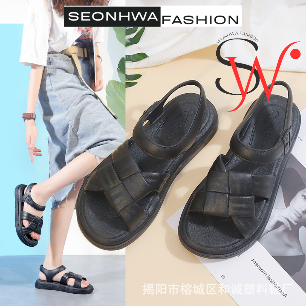 Giày nữ sandal quai hậu SEONHWA cao 3.5cm chống nước êm chân năng động thời trang mới G66