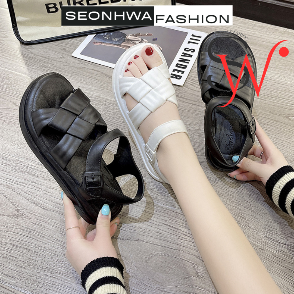 Giày nữ sandal quai hậu SEONHWA cao 3.5cm chống nước êm chân năng động thời trang mới G66