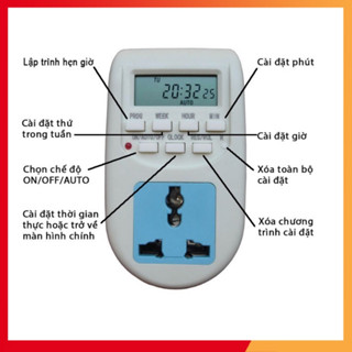 Ổ cắm hẹn giờ AL06 bật tắt tự động các thiết bị điện 10A 2200W công tắc hẹn giờ ổ cắm điện thông minh đa năng