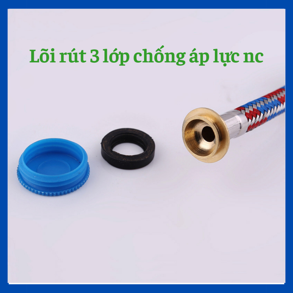 Dây sen inox 304, dây sen tắm chống xoắn, dây sen lõi rút 3 lớp, dây sen tắm inox 3 lớp siêu bền, dây sen tắm cao cấp si