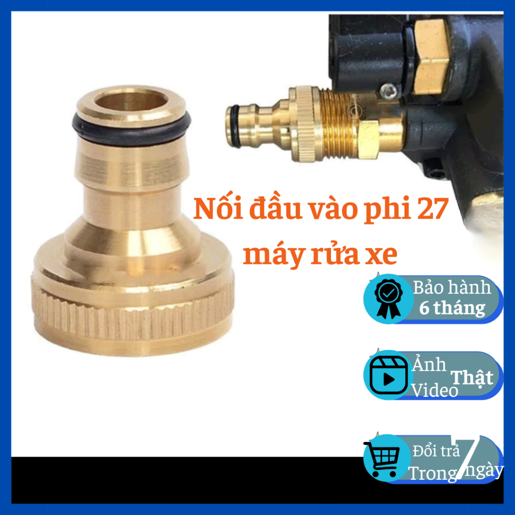 Bộ khớp nối nhanh đầu ra, đầu vào máy rửa xe, máy rửa xe gia đình, máy rửa xe áp lực cao, khớp nối nhanh máy rửa xe
