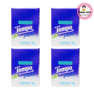 4 gói khăn giấy bỏ túi Tempo hương bạc hà 4 lớp