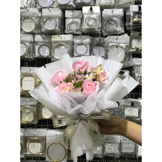 Hoa lụa , hoa sáp bó cực xinh