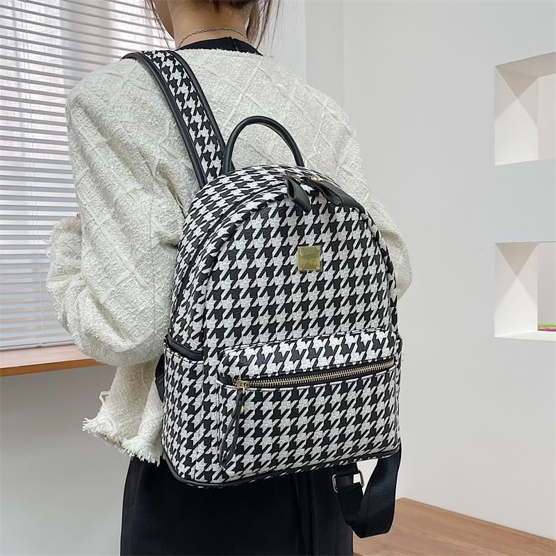 Balo nữ mini, Balo đi học thời trang caro mẫu mới hot trend PK 186