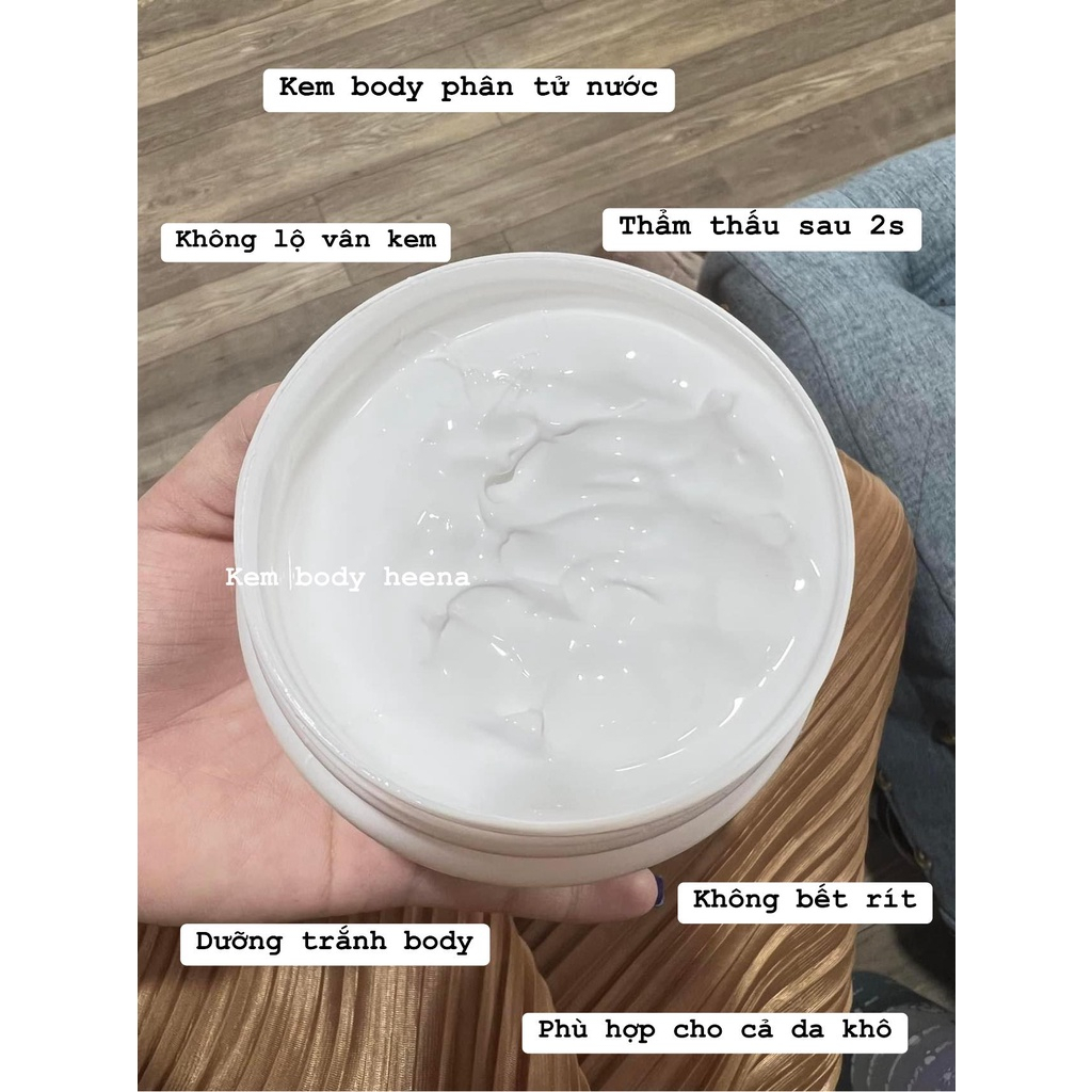 Măng tây baby - Kem dưỡng ẩm trắng da body phân tử nước HEENA