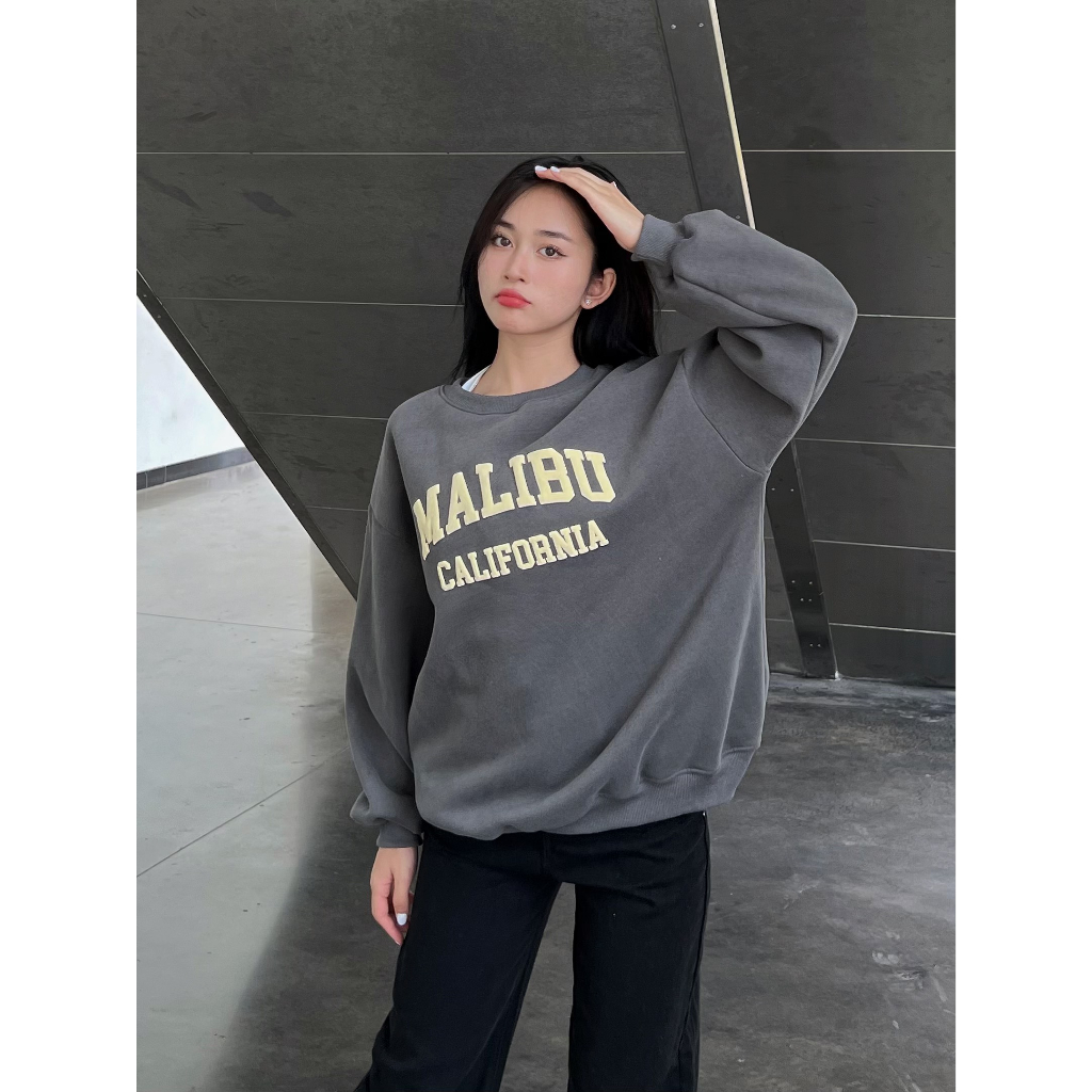 Áo hoodie form rộng in chữ Mali - 247store.vn - AoSwtMALIBU780