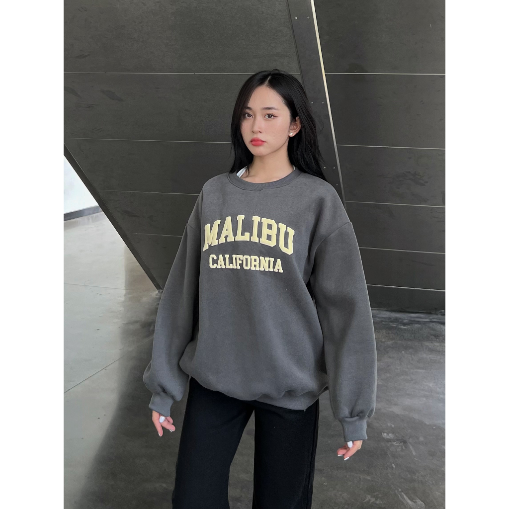 Áo hoodie form rộng in chữ Mali - 247store.vn - AoSwtMALIBU780