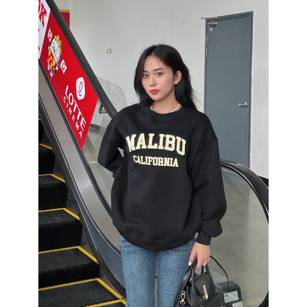 Áo hoodie form rộng in chữ Mali - 247store.vn - AoSwtMALIBU780