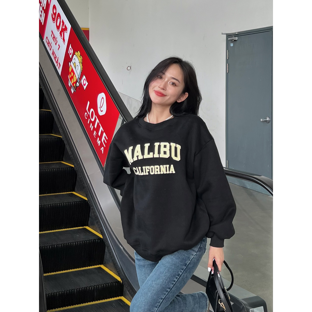 Áo hoodie form rộng in chữ Mali - 247store.vn - AoSwtMALIBU780