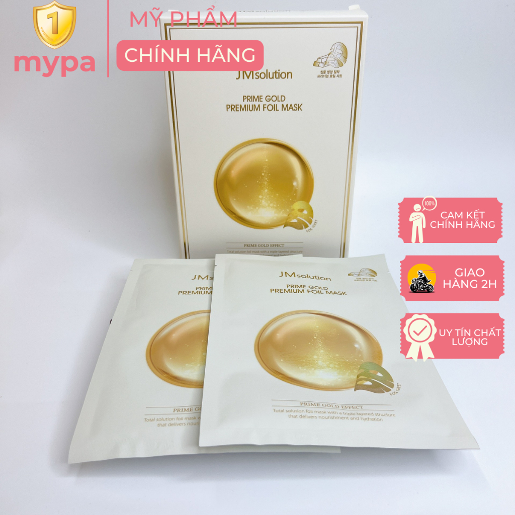 Mặt nạ JMsolution tinh chất vàng 24K, mặt nạ săn chắc da JMsolution Prime Gold Premium Foil Mask - MYPA