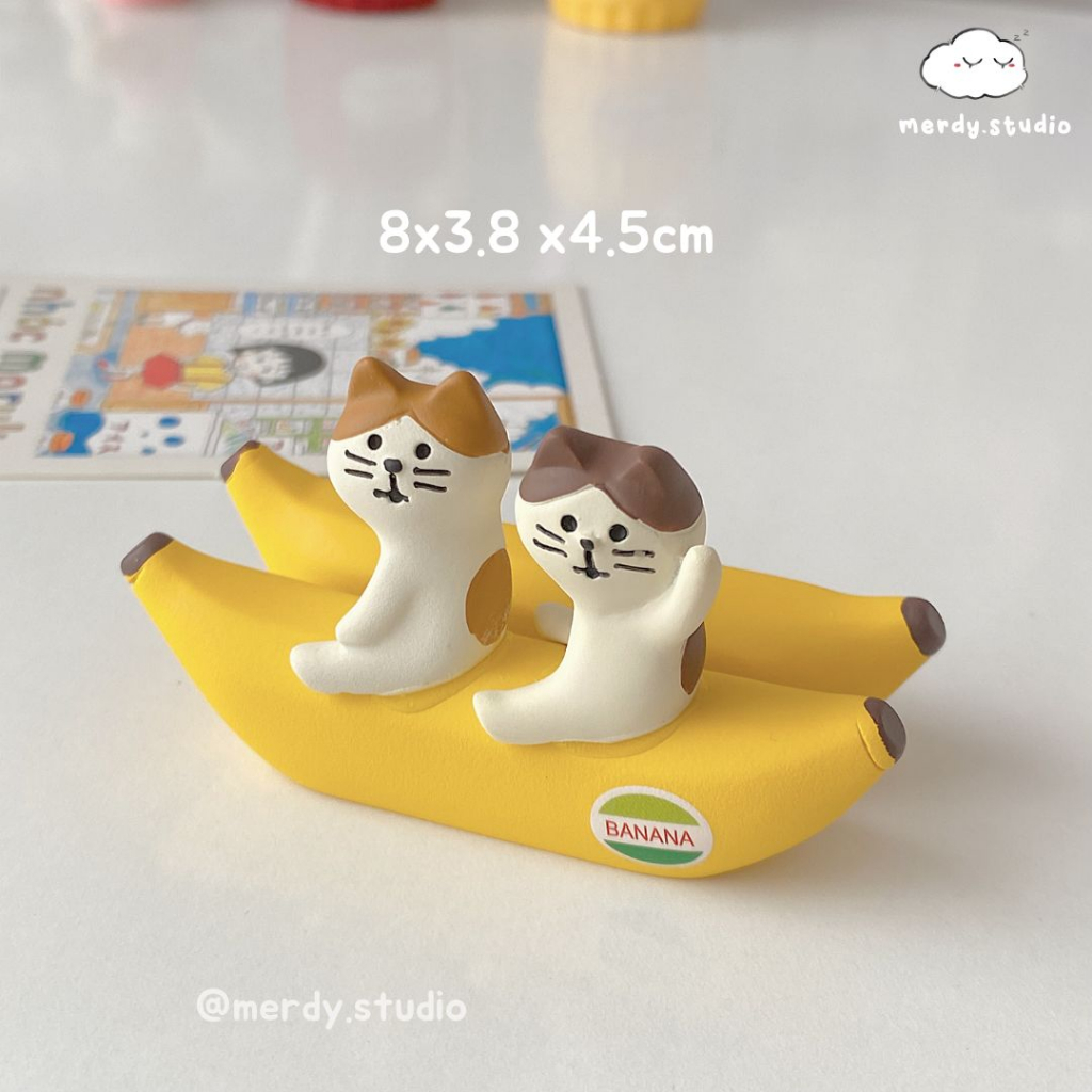 Mô hình mèo cắm gác bút decor bàn học Meo Fruits