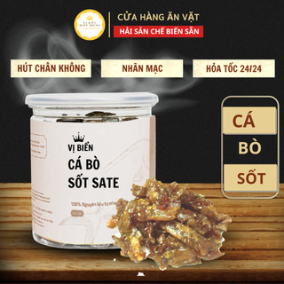 Khô Cá Bò Sốt Sa Tế Vị Biển, Đồ Ăn Vặt Ngon Rẻ Hủ PET 150gr Thực Phẩm Ăn Liền