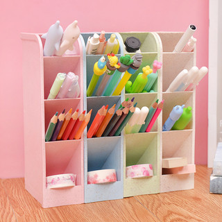 Kệ đựng bút 4 ngăn basic đa năng nhìều màu