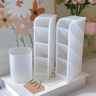  Combo 2 kệ 4 tầng kèm 1 ống bút nhựa cứng cáp dùng đựng bút, phụ kiện, tiết kiệm không gian CBKB
