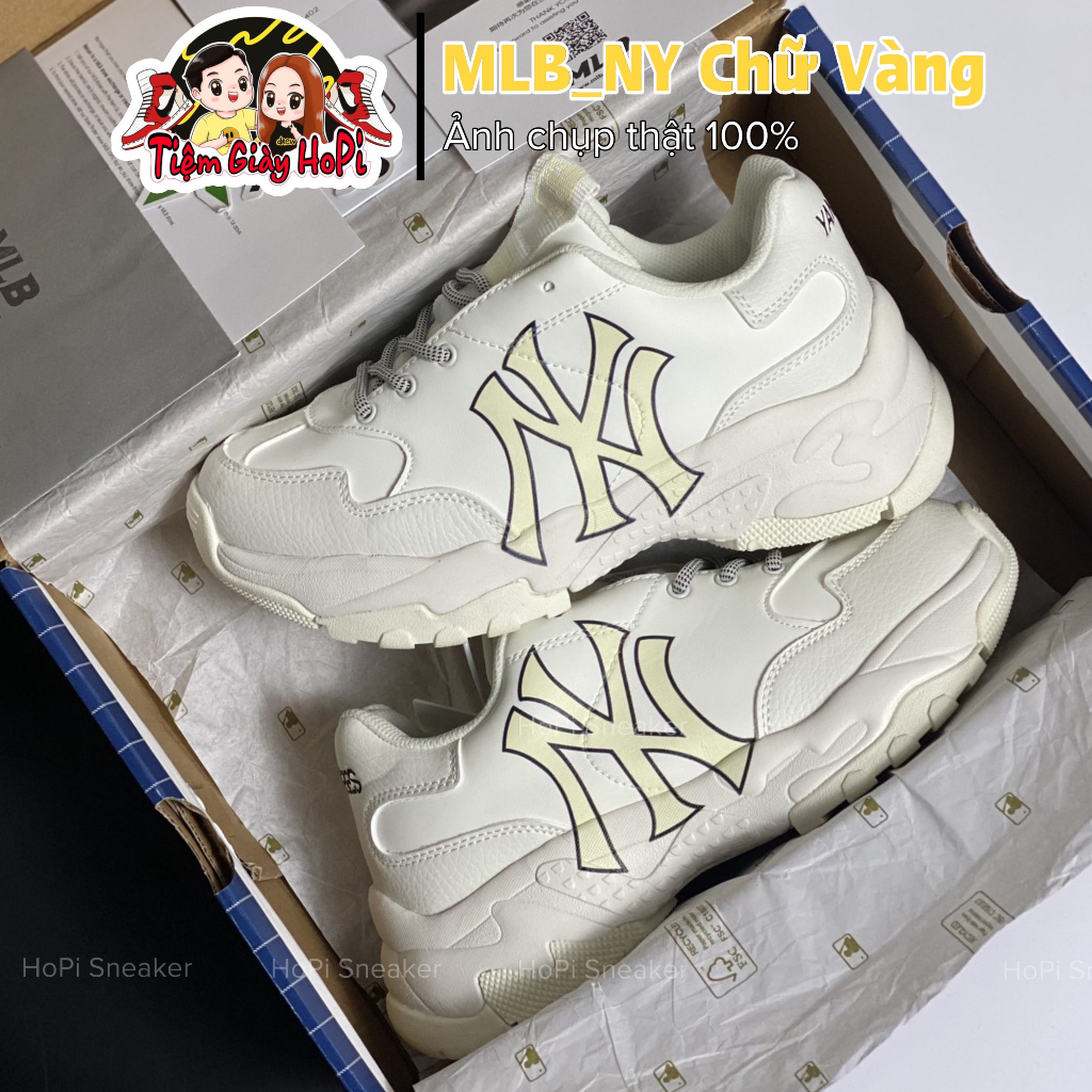 Giày Thể Thao MLB_NY Chữ Vàng. NY Vàng Full Box Bill. giày ny, giày MLB I HoPi Sneaker