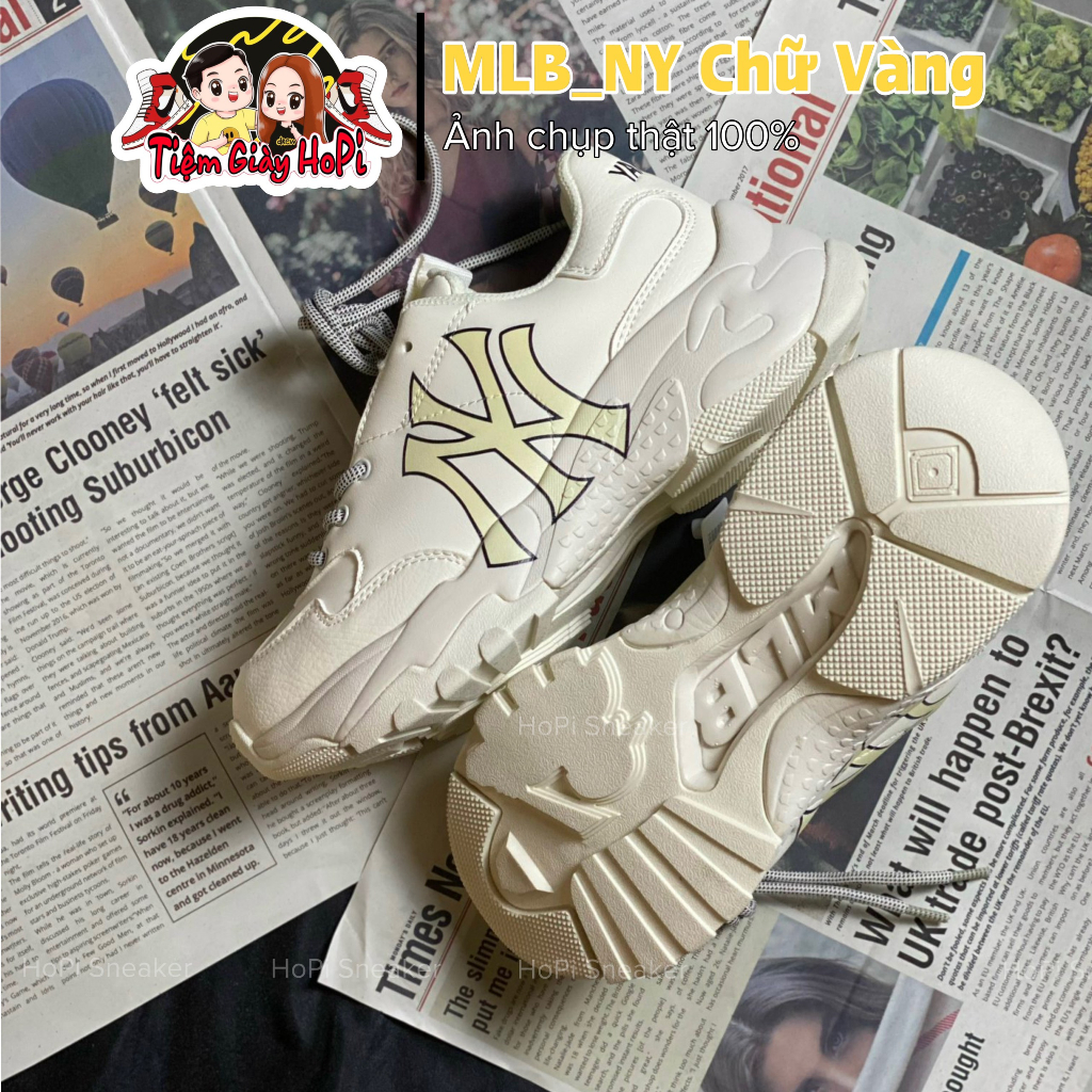 Giày Thể Thao MLB_NY Chữ Vàng. NY Vàng Full Box Bill. giày ny, giày MLB I HoPi Sneaker