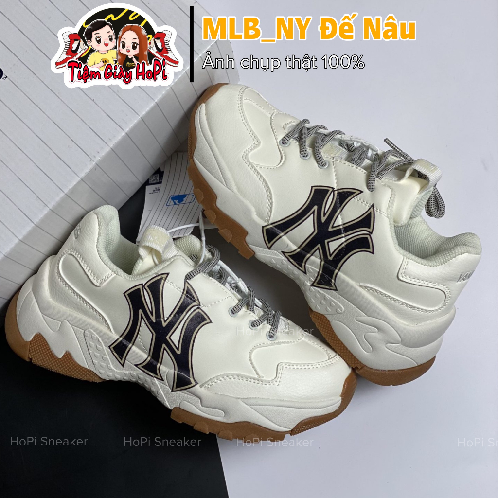Giày Thể Thao MLB_NY Đế Nâu. MLB_Đế Nâu Full Box Bill. giày mlb, giày ny I HoPi Sneaker