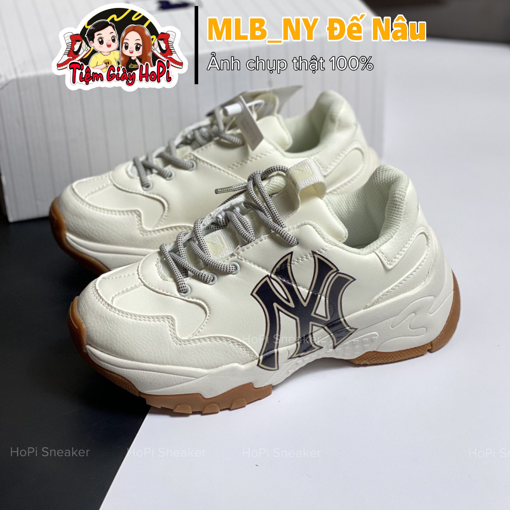 Giày Thể Thao MLB_NY Đế Nâu. MLB_Đế Nâu Full Box Bill. giày mlb, giày ny I HoPi Sneaker