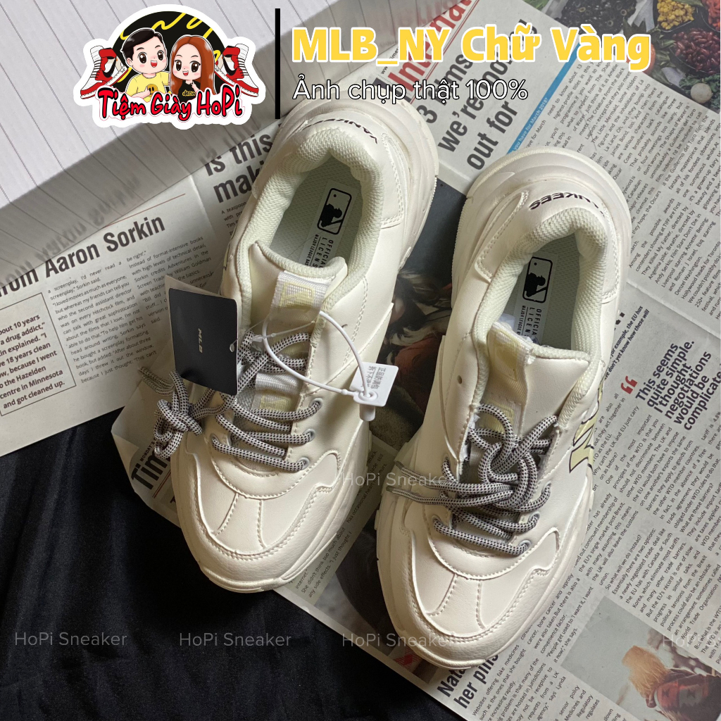 Giày Thể Thao MLB_NY Chữ Vàng. NY Vàng Full Box Bill. giày ny, giày MLB I HoPi Sneaker