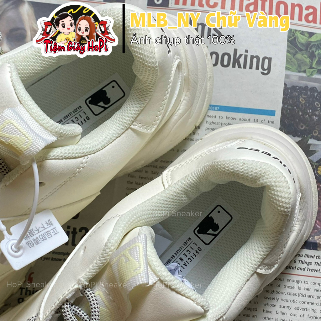 Giày Thể Thao MLB_NY Chữ Vàng. NY Vàng Full Box Bill. giày ny, giày MLB I HoPi Sneaker