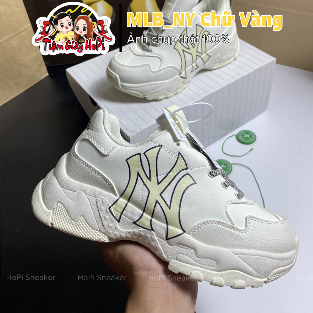 Giày Thể Thao MLB_NY Chữ Vàng. NY Vàng Full Box Bill. giày ny, giày MLB I HoPi Sneaker