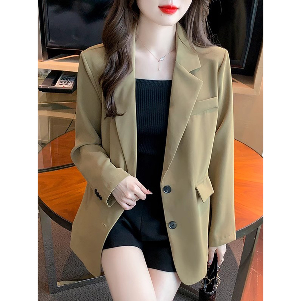 Áo Vest Blazer Tay Dài Bigsize Phom Rộng Chất Vải Mềm Mịn Phong Cách Công Sở VET6