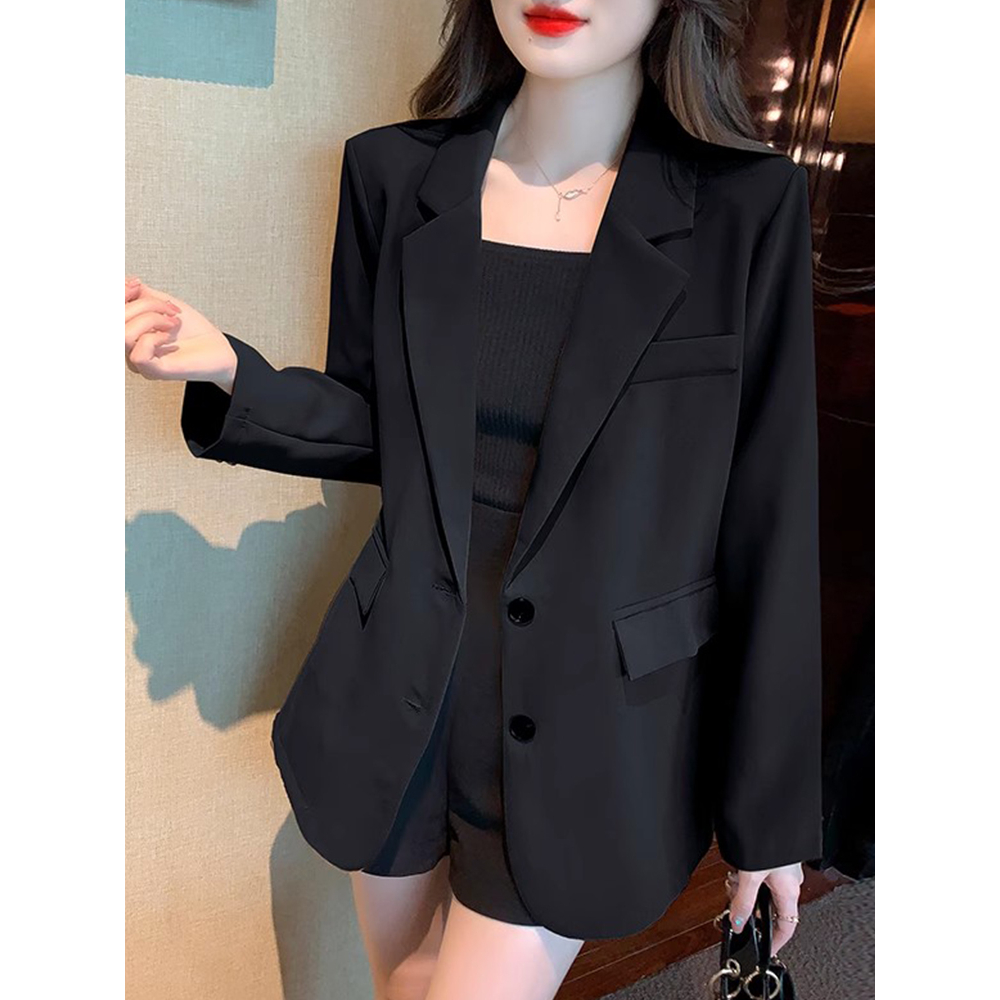 Áo Vest Blazer Tay Dài Bigsize Phom Rộng Chất Vải Mềm Mịn Phong Cách Công Sở VET6