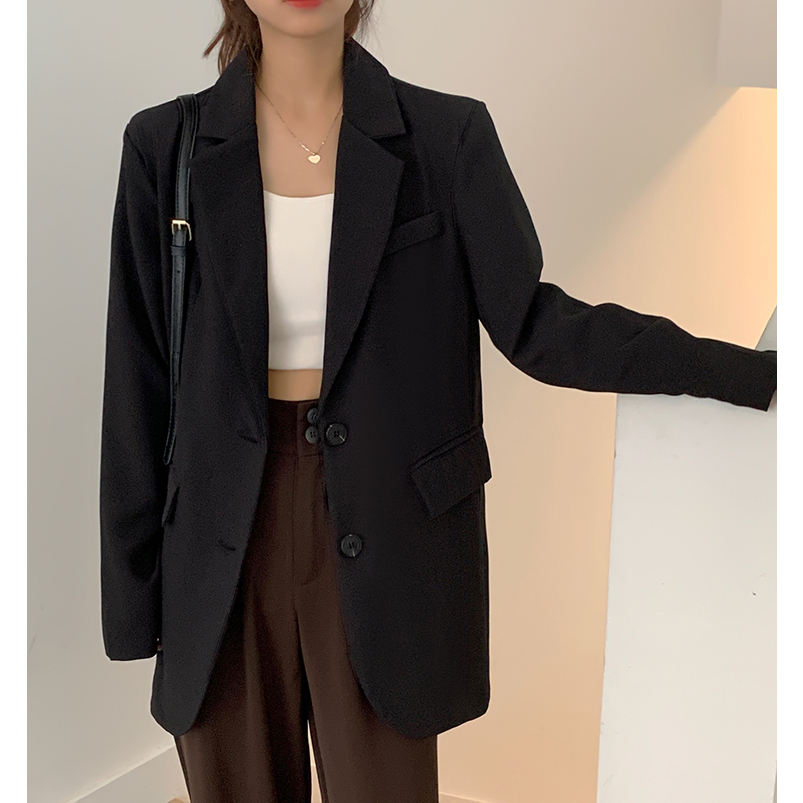 Áo Vest Blazer Tay Dài Bigsize Phom Rộng Chất Vải Mềm Mịn Phong Cách Công Sở VET6