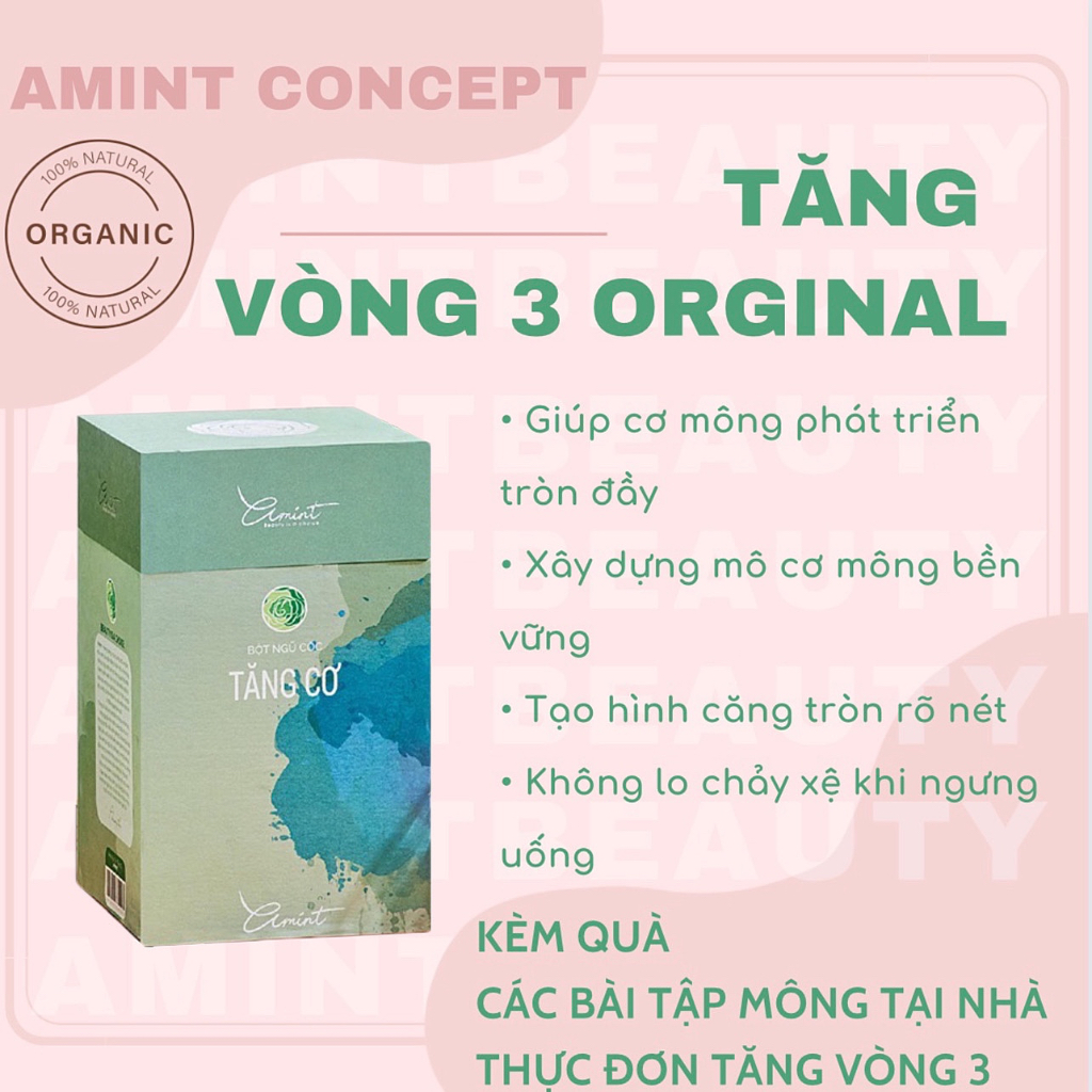 TĂNG VÒNG 3 AMINT - kèm quà - các bài tập mông tại nhà - thực đơn