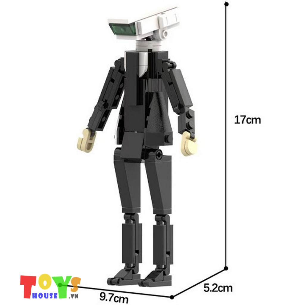 Đồ chơi lắp ráp Skibidi Toilet, Camera man, TV man